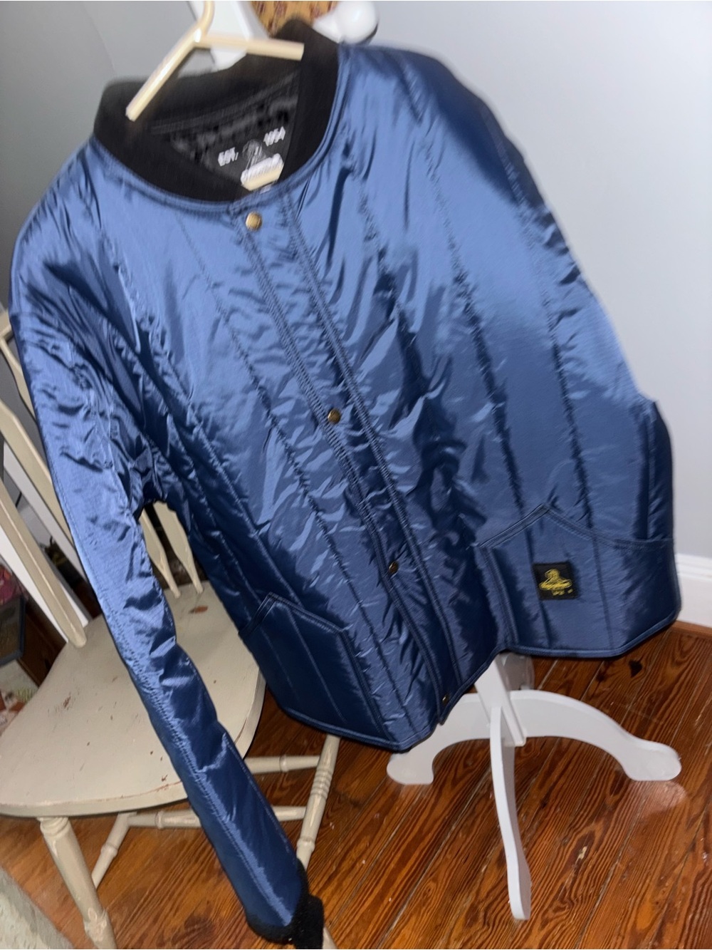 Men's Quilted Bomber Jacket in Navy - Lightweight Layer